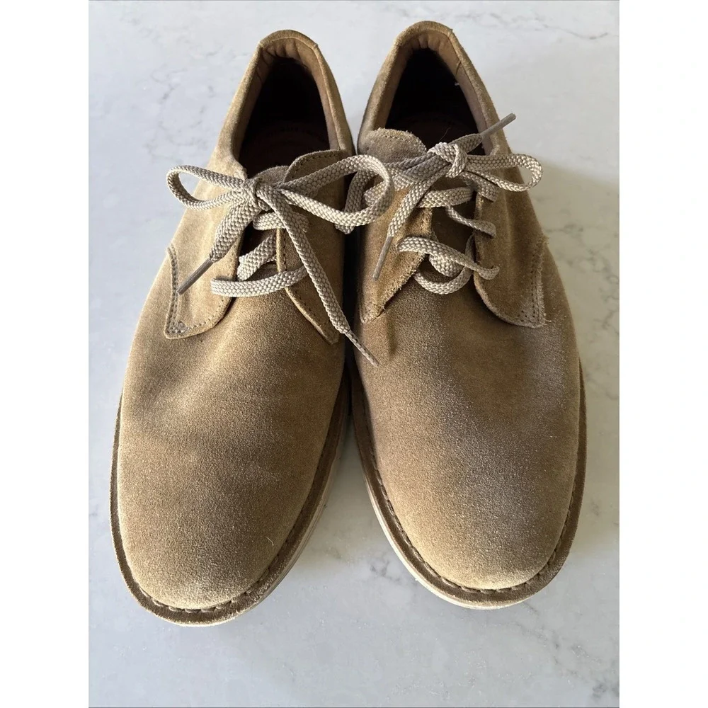 Clark's‎ Men's 9.5 Suede Leather Casual Shoes 15522 Dark Sand Oxford Lace Up